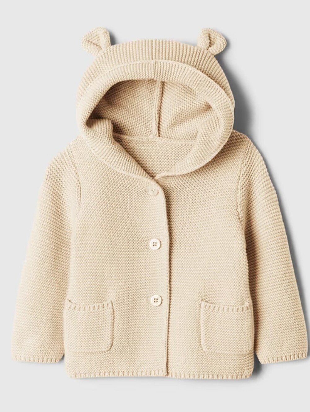 Baby Gap Cream Hooded Knit Sweater